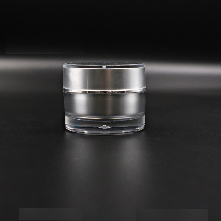 BABEE - POT CREAM ACRYLIC 10GRAM SILVER / POT KRIM SILVER AKRILIK 10 GR / WADAH KOSMETIK