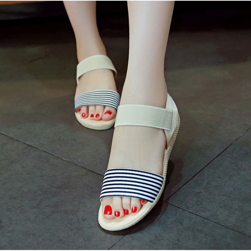 Yuki_mode MR27 sandal wanita salur  elegan new desain 2023