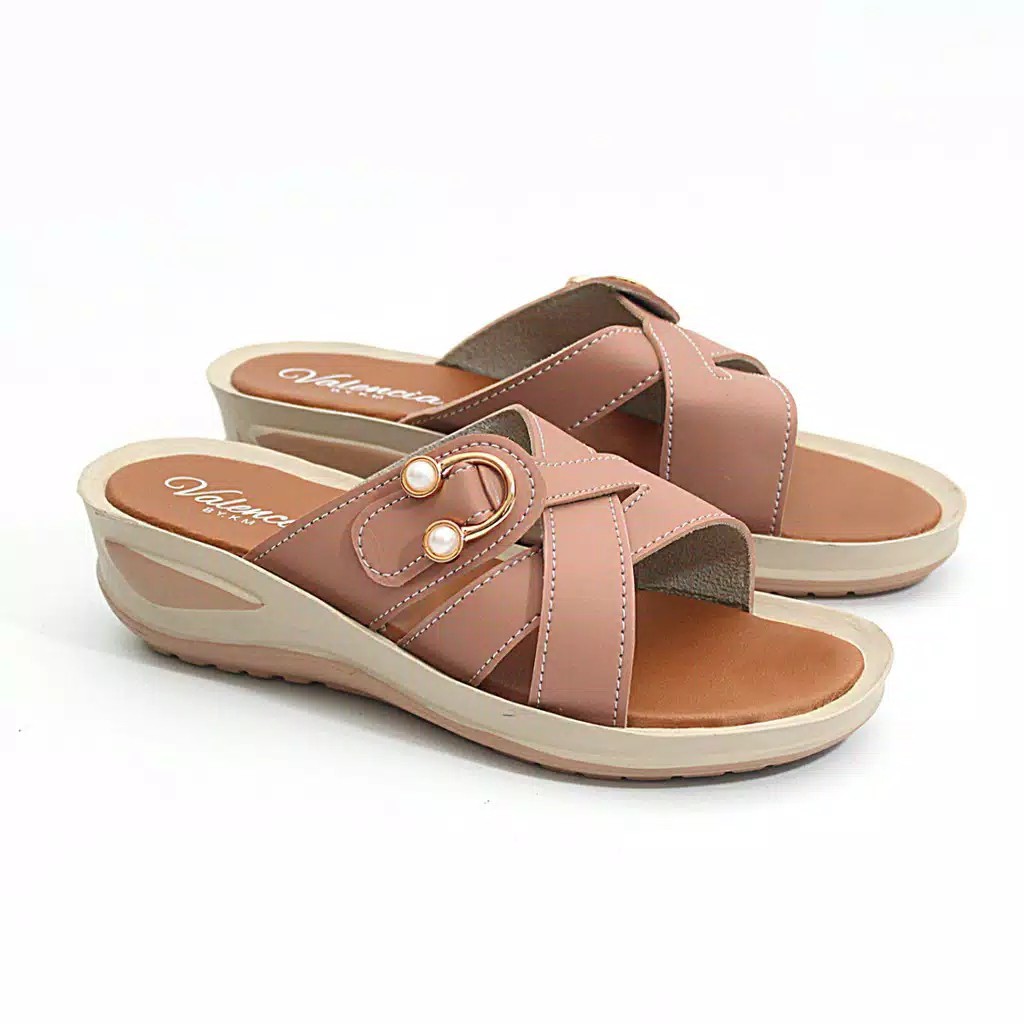 WEDGES SANDAL VALENCIA PIN MUTIARA AB