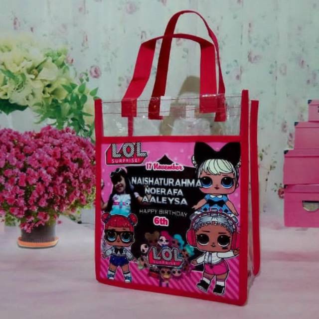 

Tas mika, tas ultah, tas kantong, godiebag, tas promosi, tas mika murah, tas ultah anak,tas printing