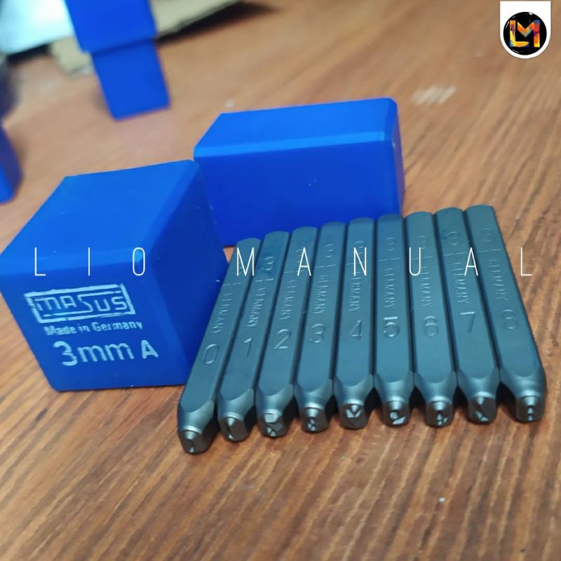 

KETOK ANGKA (0-9) ukuran 4 mm FIGURE STAMP PUNCH 4 mm masus Germany isi satu set 5 PCS