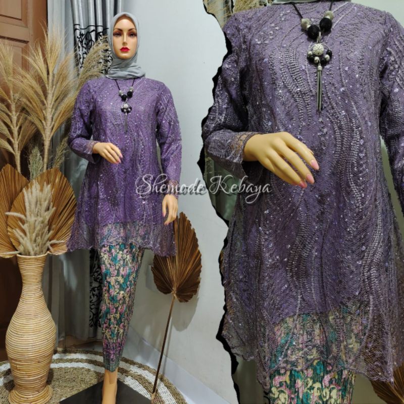 Realpict tunik tille/Bayar ditempat(cod)/kebaya pesta