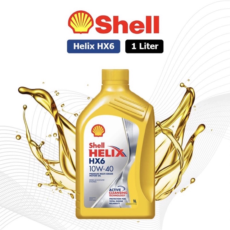 SEDUS OLI SHELL HELIX HX6 10W-40 SYNTHETIC TECHNOLOGY MOTOR OIL 1L/Dus isi 12pc