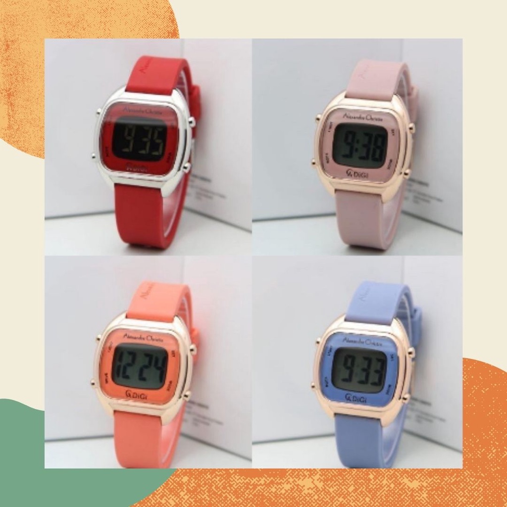 JAM TANGAN ALEXANDRE ALEXANDER CHRISTIE CRISTIE CRISTY CRISTI WANITA CEWEK BENTUK KOTAK FASHION TERB