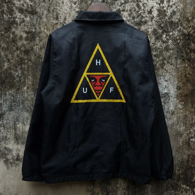 HUF x OBEY Coach Jacket Black