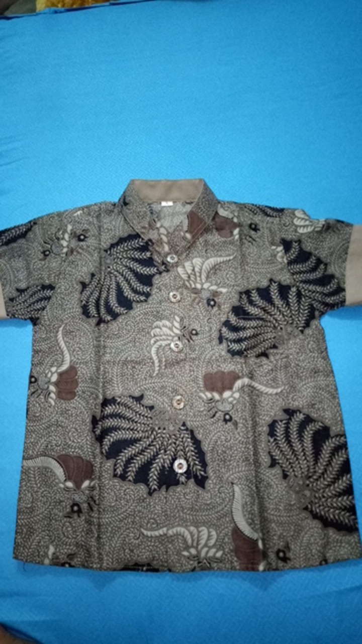 Kemko Batik Anak Dan  Dewasa Motif Daun Serit ,kerang, Kenari