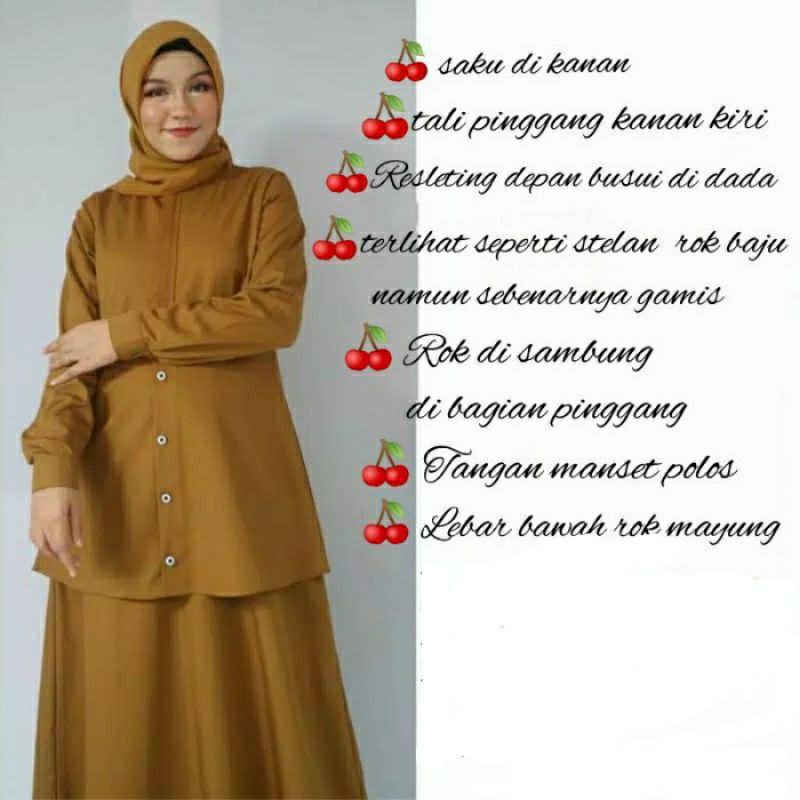 Gamis Pemda Kheki / Seragam Dinas Kerja PNS Bahan Original Toyobo Import by fodu