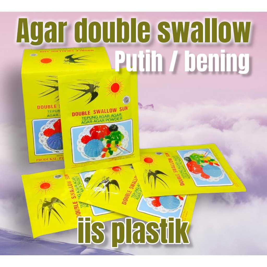 Agar agar double swallow sun sachet 7gram / Agar agar powder cap dua walet