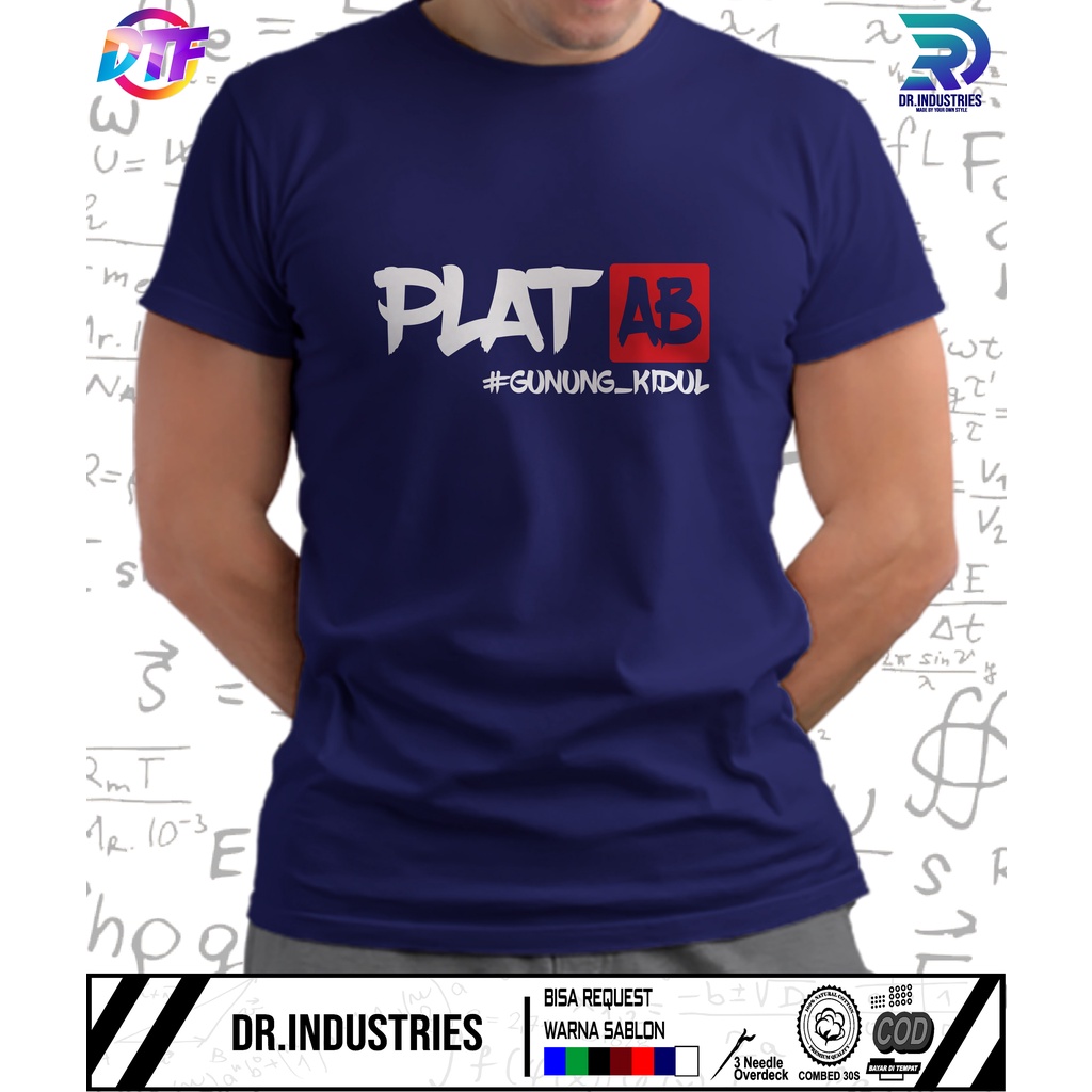 Kaos Plat AB Gunung Kidul - DR INDUSTRIES