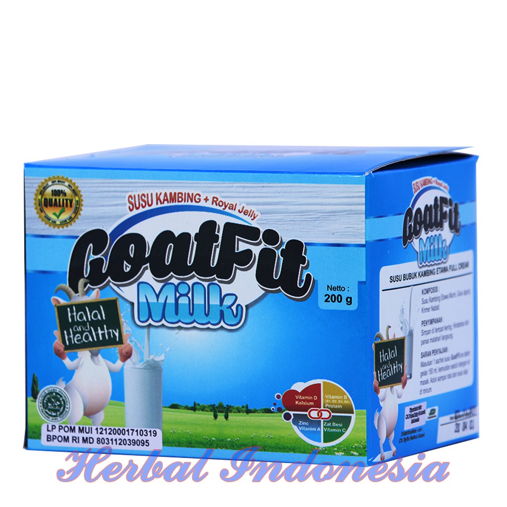 Susu Kambing Etawa plus royal jelly Goatfit Milk 10 SACHET / Goat Fit ORIGINAL