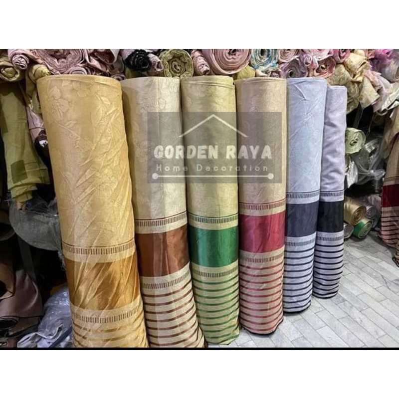 PROMO Gorden Pintu Jendela Minimalis Blackout motif  garis