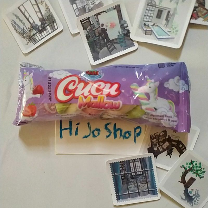 

Cucu Mallow 7g Strawberry & Apple Marshmallow Jajanan Cantik Estetik