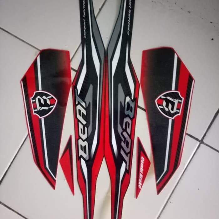 striping Honda beat iss 2019 merah