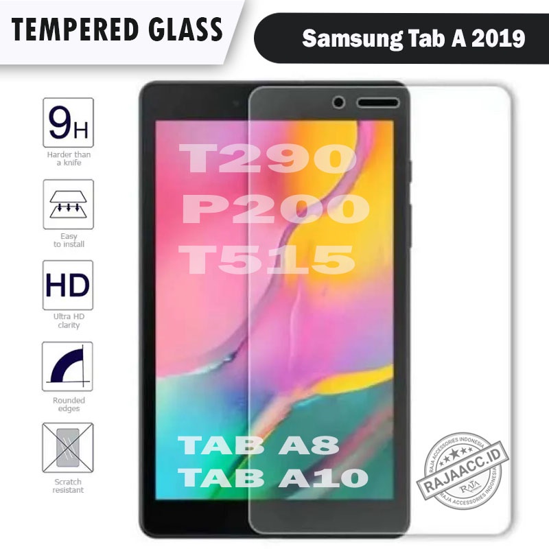 Tempered Glass Samsung Tab A 2019 T295 / P200 /A10 T515 / TAB A SM-T550 Tempered Glass Tablet Anti Gores Kaca