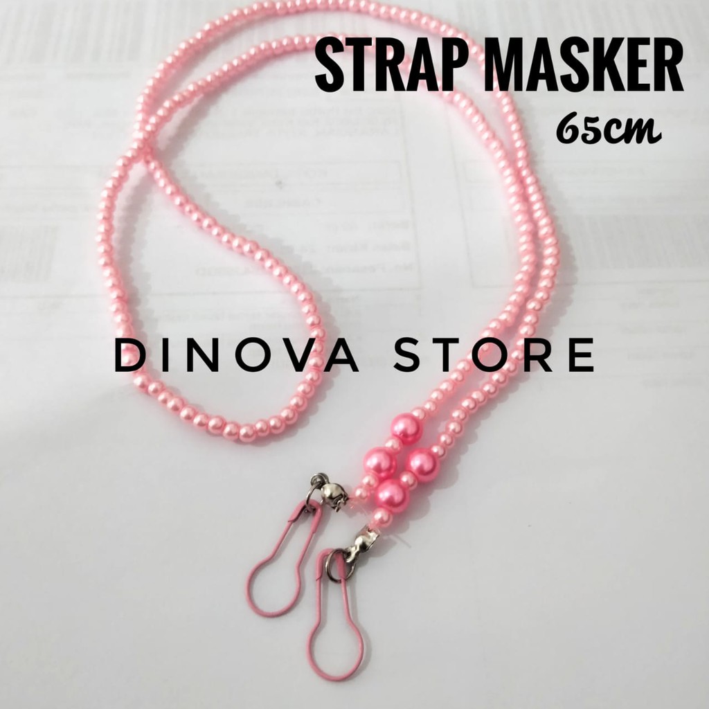 STRAP MASKER MUTIARA 4m/kalung masker/kait masker/masker strap