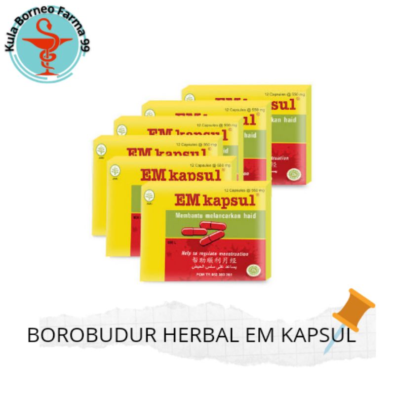 Borobudur Herbal EM Kapsul - Melancarkan Haid