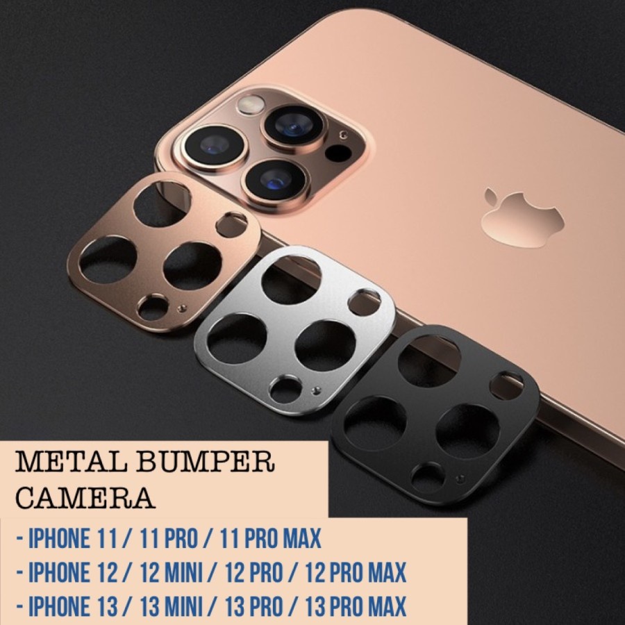 BUMPER METAL ring KAMERA IPHONE 13 / 13 MINI / 13 PRO / 13 PRO MAX / 12 / 12 MINI / 12 PRO / 12 PRO MAX / 11 / 11 PRO / 11 PRO MAX