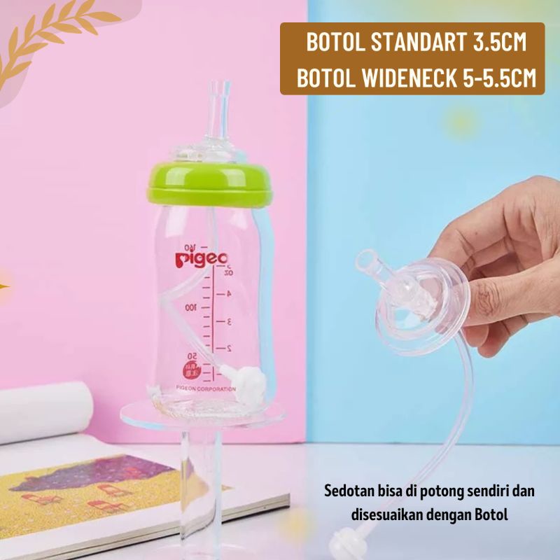 Sedotan Pengganti Dot Botol Susu Wide Neck 5cm dan standart 3.5cm Universal