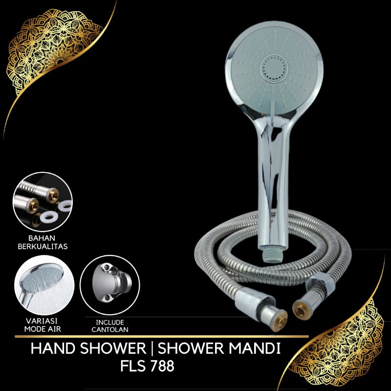 Hand Shower Shower Kamar Mandi Lengkap langsung Pasang Shower Mandi Selang 1,5 Meter