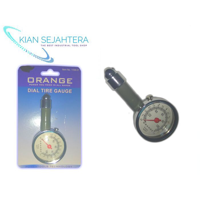 Tire gauge ORANGE alat meteran ukur tekanan angin ban model spedometer K1
