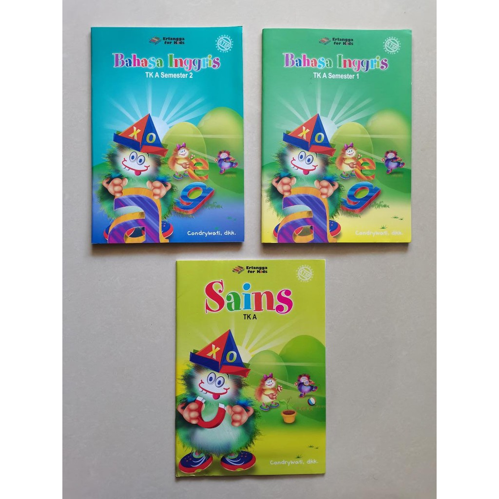 Paket Cermat TK A isi 3 Buku Erlangga for Kids