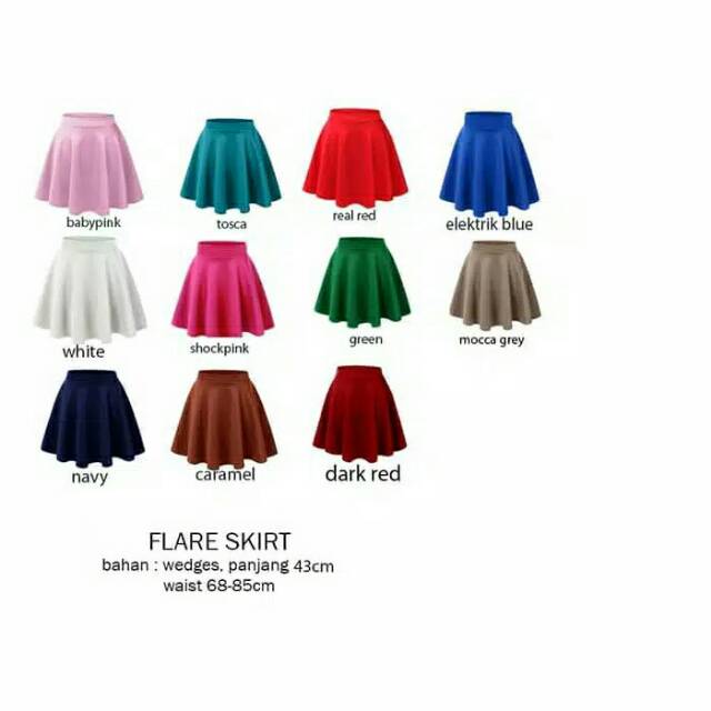 ROK LEBAR/ROK SCUBA/ROK MINI/ROK PENDEK/ROK KATUN/ROK WOOL/ROK TENNIS/ROK LIPET