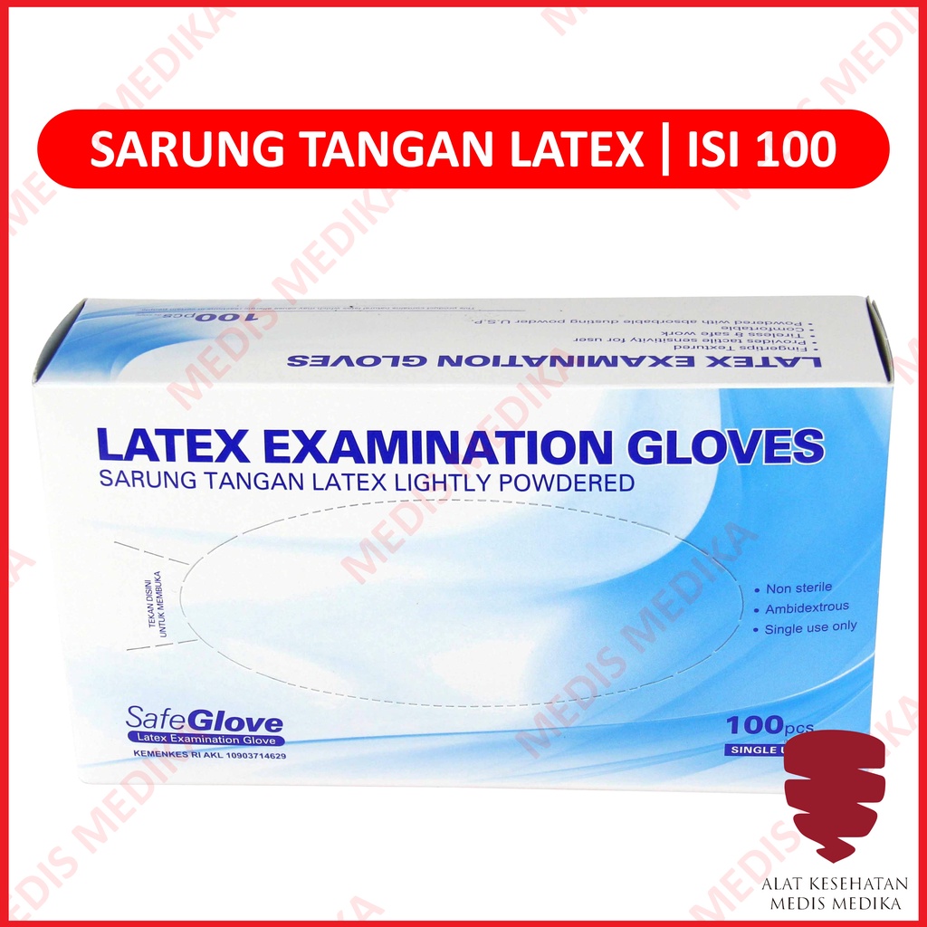 Sarung Tangan Latex S M L Safe Glove Surgery Gloves Maxter Aroma 1 Box