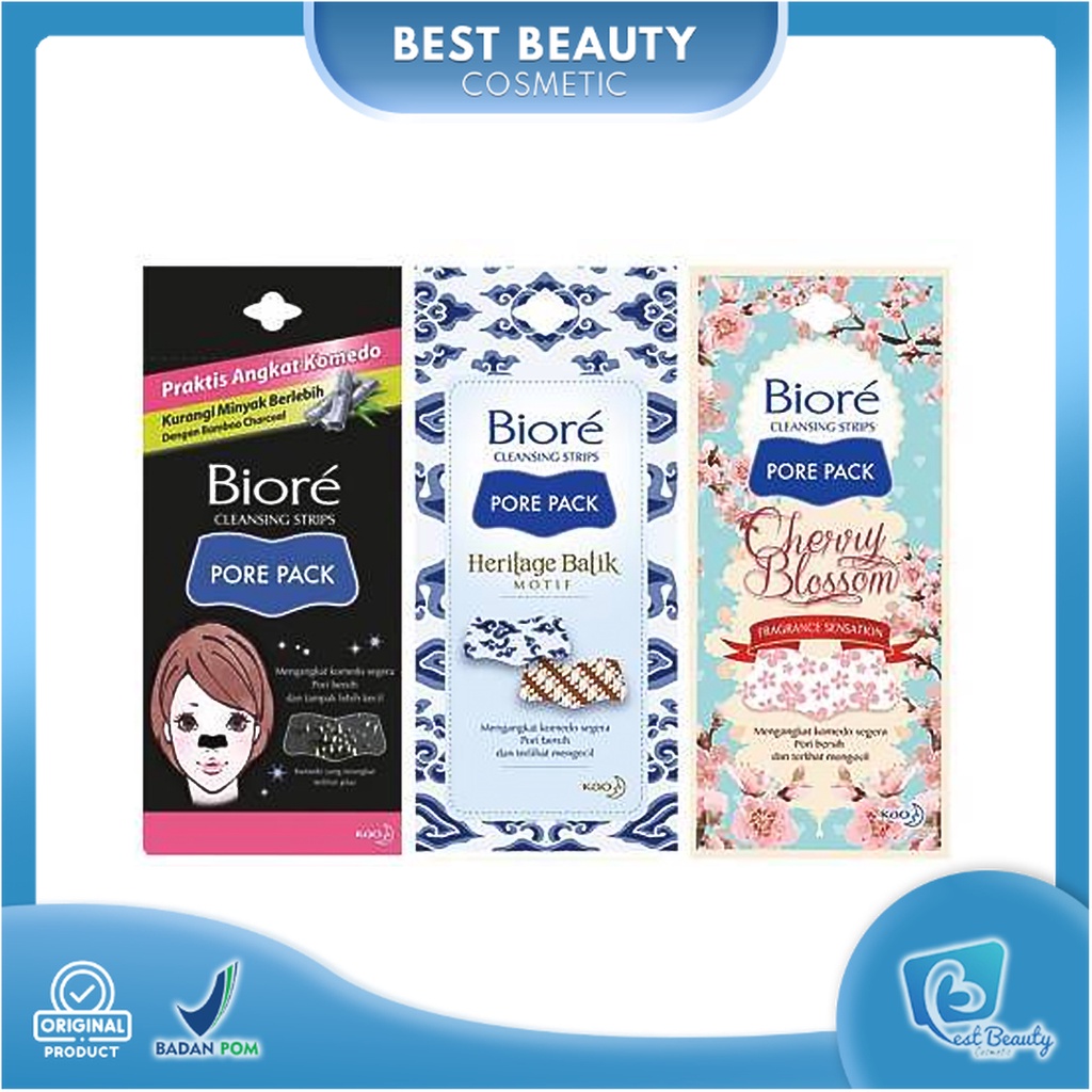 ★ BB ★ Biore Pore Pack Pengangkat / Pembersih Komedo (isi 4lembar)