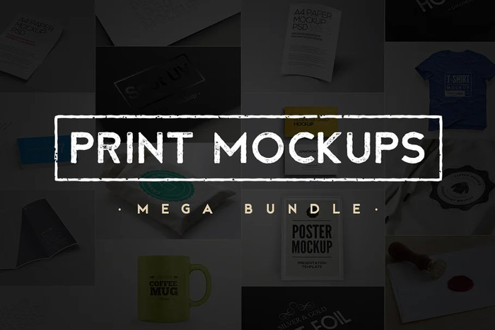 Print Object Mockups Bundle - Photoshop