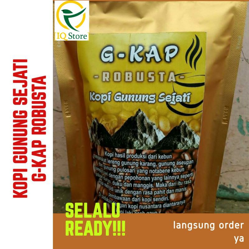 

Kopi Robusta gunung sejati G-KAP 200gr original