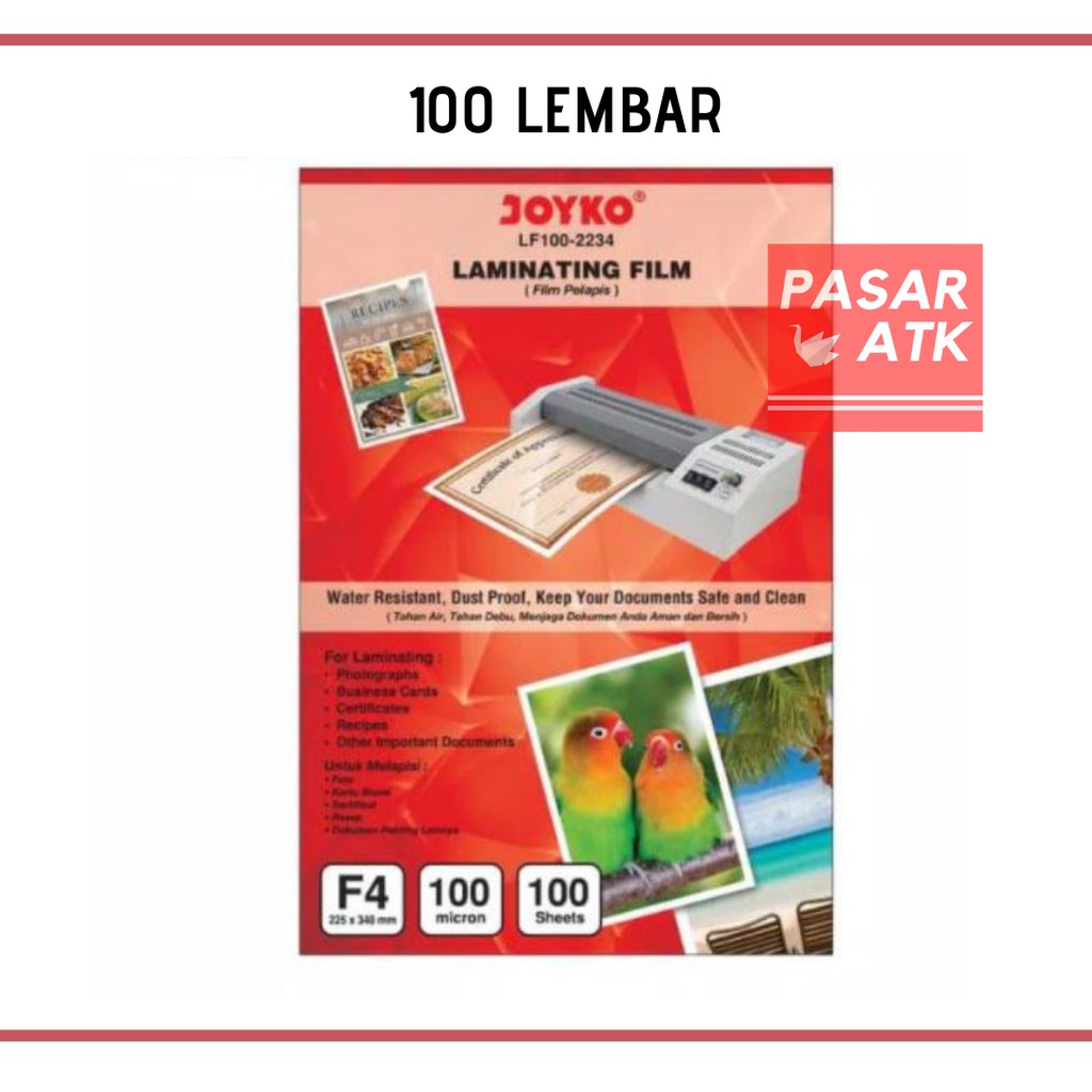 

Kertas Laminating Film JOYKO Ukuran Folio F4