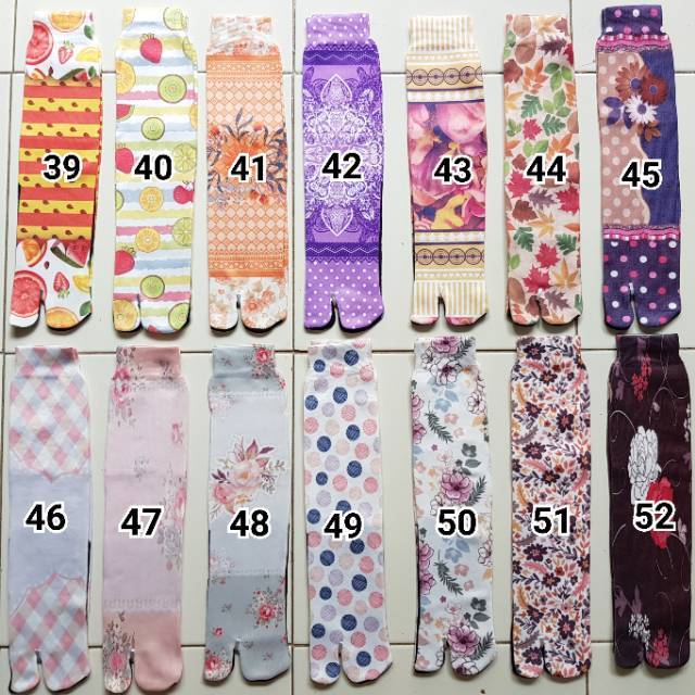 Kaos Kaki Jempol Nida Motif Printing Kaos Kaki Muslimah Cantik Syari