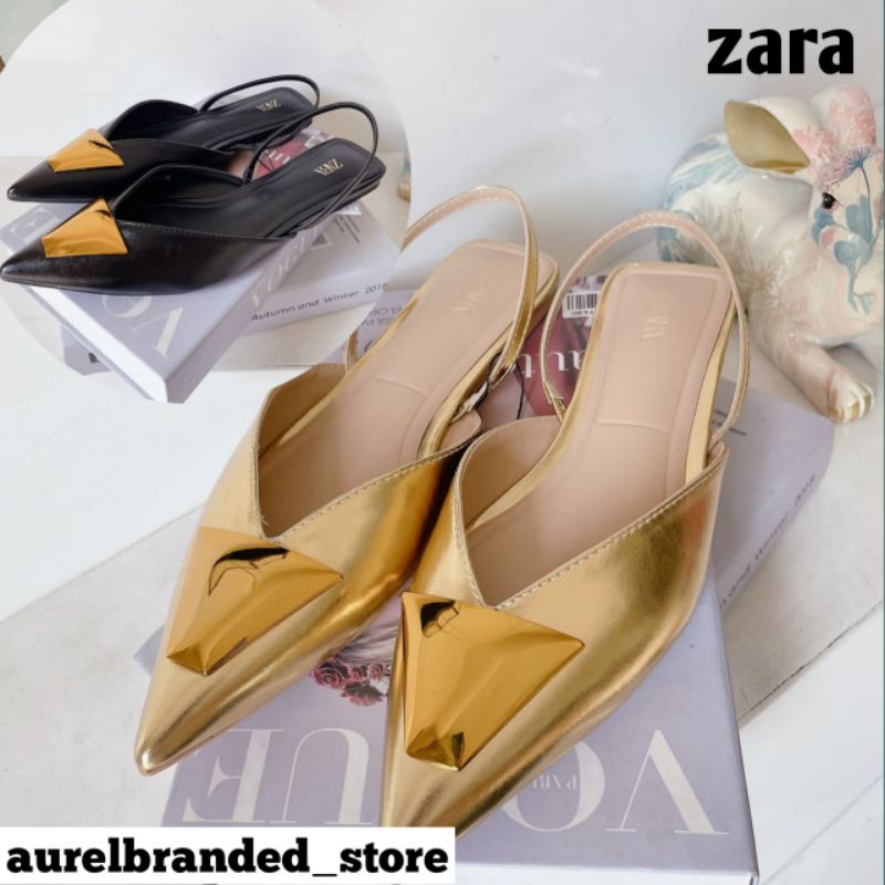 sepatu flat wanita zr import glossy//flat shoes wanita zr import
