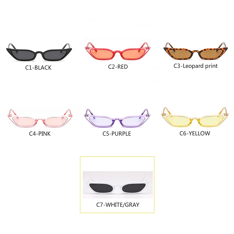 Fashion cat eye ocean piece European and American small frame men and women sunglasses metal hinge