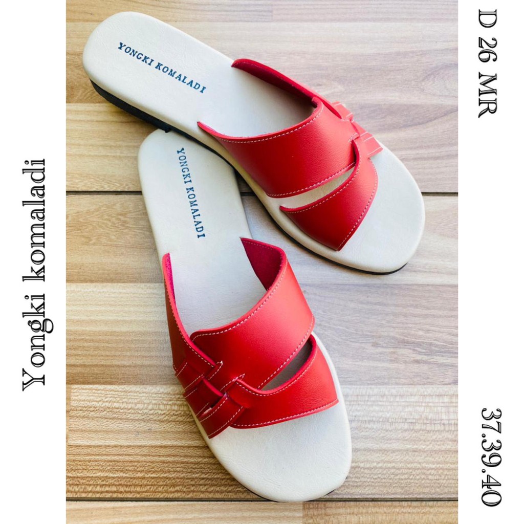 sandal slip d26 merah cantik