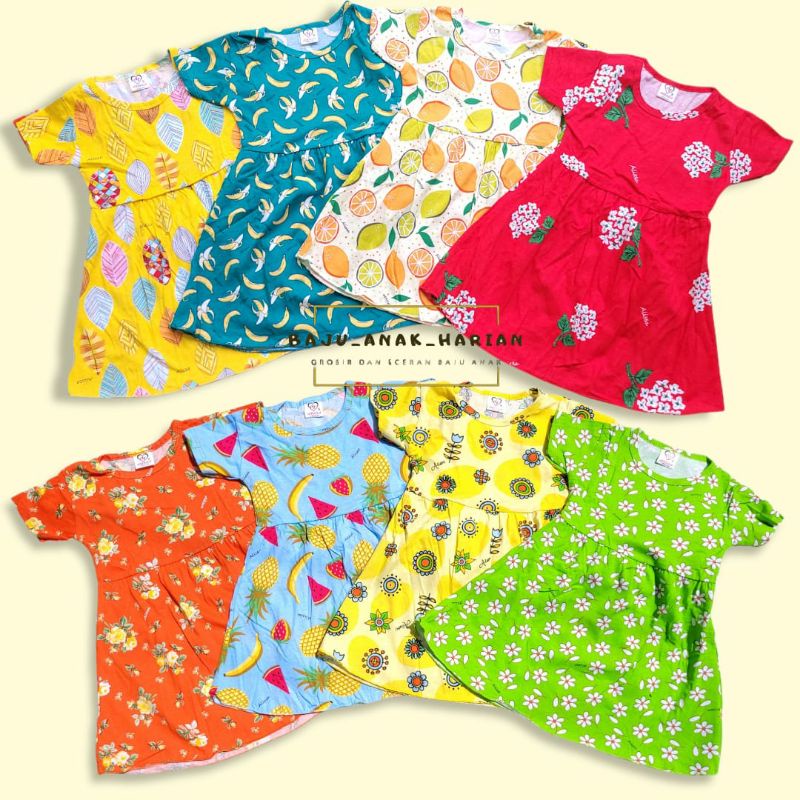 DRESS ANAK PEREMPUAN USIA 3 TAHUN / GROSIR BAJU ANAK HARIAN