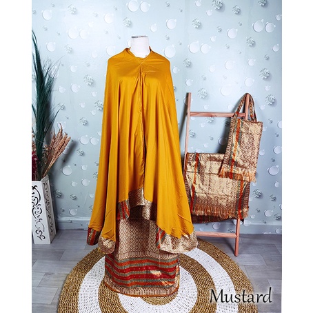 Sweet Honey ~ Mukena Songket Bali Dewasa Jumbo Rempel Motif Songket Prade Rayon Super Premium