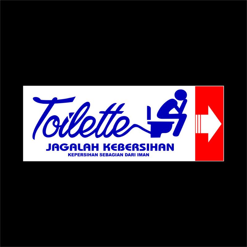 

Sticker vinlly TOILET (31cm X 11.5cm)