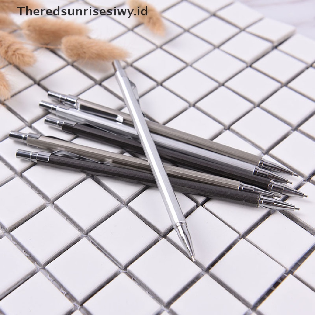 (Theredsunrisesiwy.Id) Pensil Mekanik Otomatis 0.5 / 0.7mm Bahan Metal Untuk Menulis / Menggambar