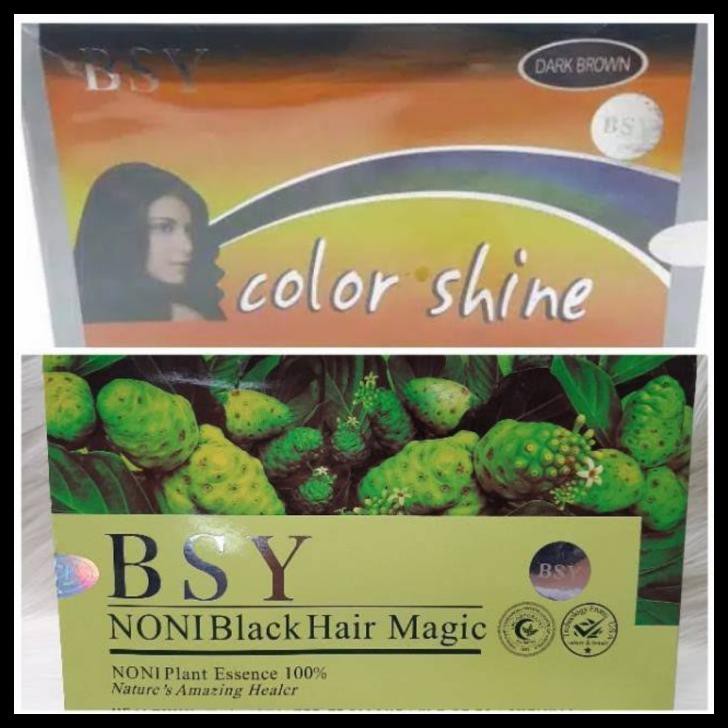 Jual Bsy - Noni Black Hair Magic Shampo Original - 10Sachet - Dark Brown  Prb169 | Shopee Indonesia