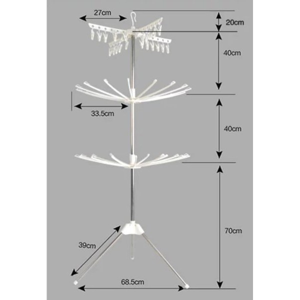 BANTING HARGA Jemuran baju Menara Gantungan Baju Bayi Hanger Foldable Clothes Drying Airer Rak jemuran lipat warna putih pink Rak Jemuran Handuk Minimalis Serbaguna Dengan Jepitan