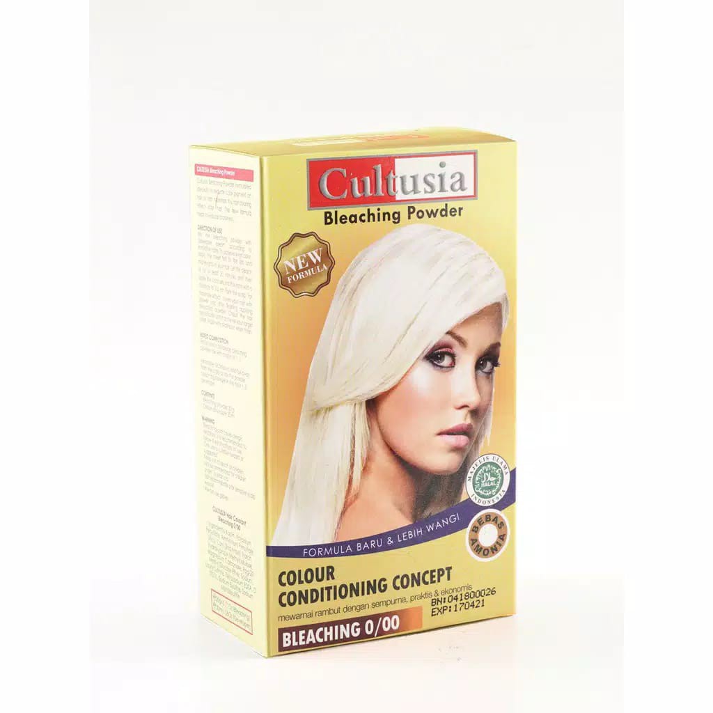 CULTUSIA Bleaching Powder 0/00 Sachet - Bubuk Perawatan Warna Rambut Berwarna