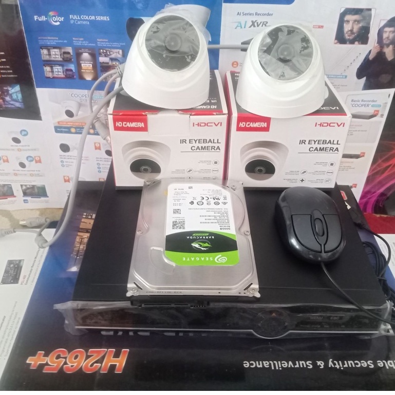 PAKET CCTV PROMO DVR 5MP 4 CH ,2 KAMERA INDOOR 2 MP FREE HARDISK 500GB