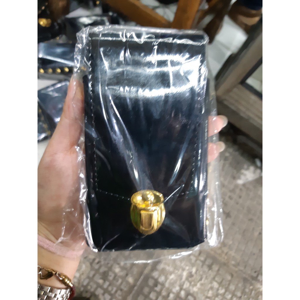 Sarung HP Hitam Casing HP Kulit Hitam Single