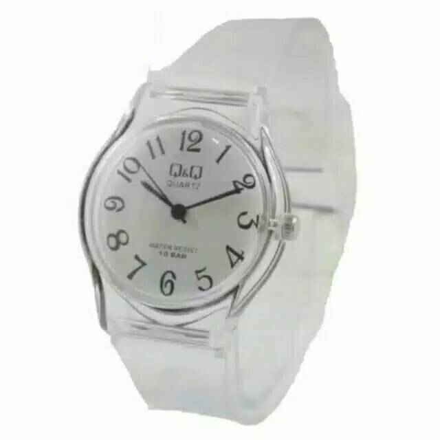 Jam Tangan Anak Wanita Analog Q&amp;Q Jelly Transparan Rubber