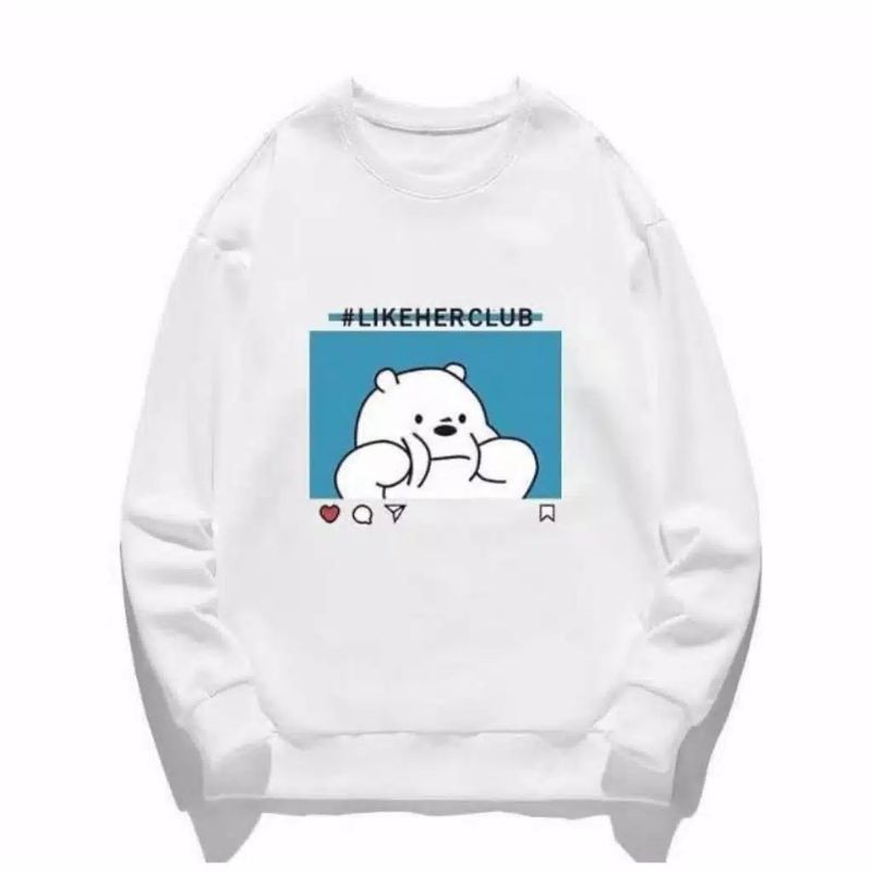 Polar bear sweater jaket hoddie fashion remaja