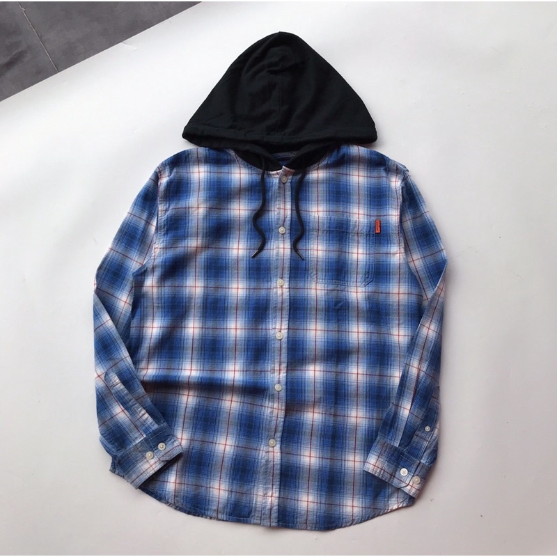HANGTEN FLANNEL HOODIE (SIZE: L) | SECOND