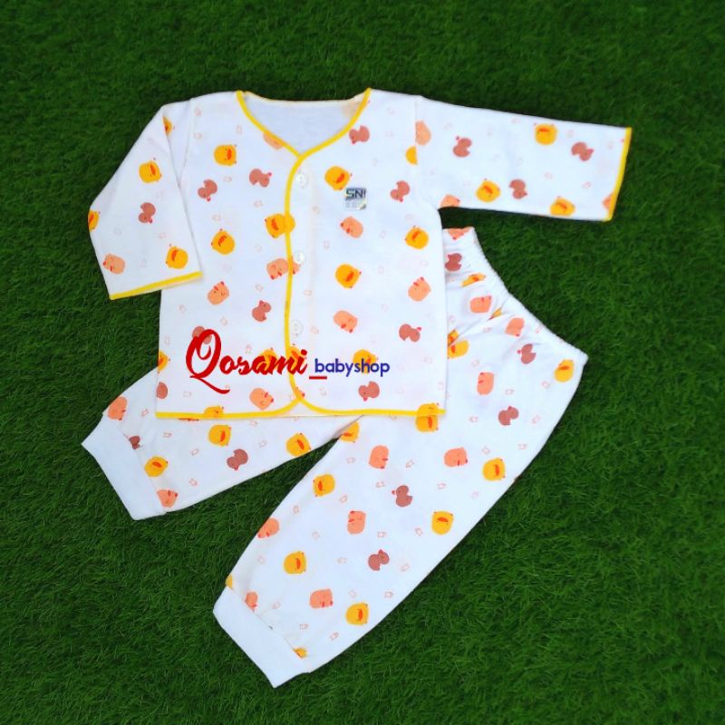 SHANKUSEN 3 pcs  Setelan Panjang Bayi Motif Print SNI