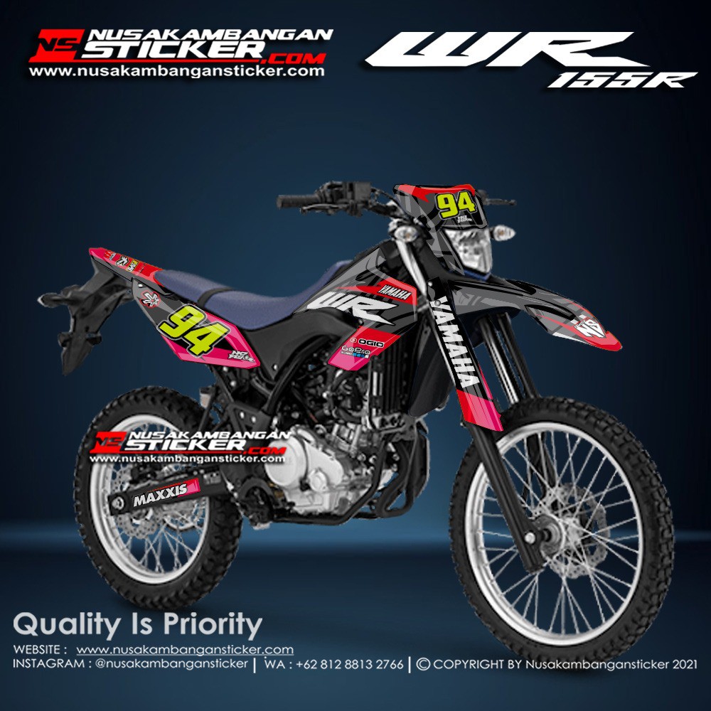 

Stiker WR 155R Hitam Grafis Merah 94
