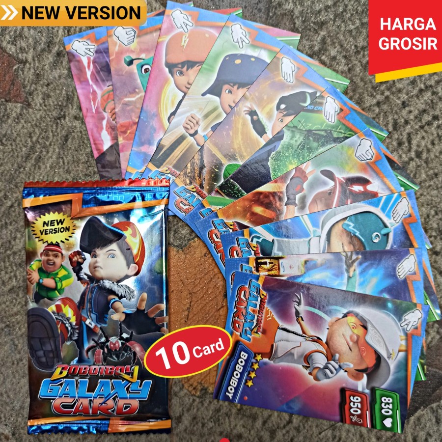 Mainan Kartu uno boboboy / Trading Card Game Boboiboy Galaxy 1 Pack isi 10 Kartu Merek DG